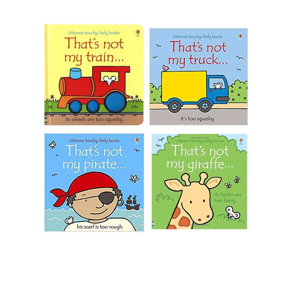 That’s Not My... Boys Collection – Usborne Touchy-Feely Board Books Set (4 Titles) | Giraffe, Train & More | Sensory Books for Toddlers & Babies