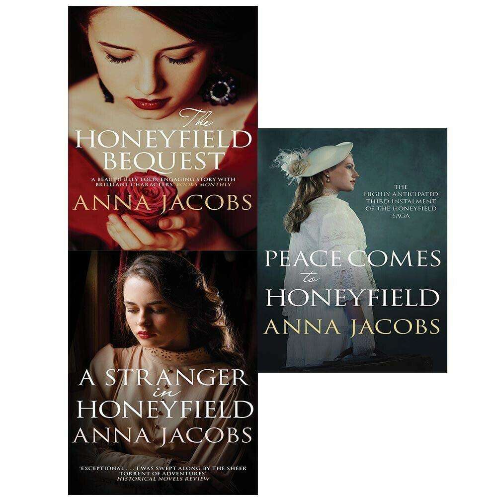 The Honeyfield Series 3 Books Collection Set by Anna Jacobs – Engaging Historical Fiction Paperback Book Pack, Captivating Storytelling & Drama