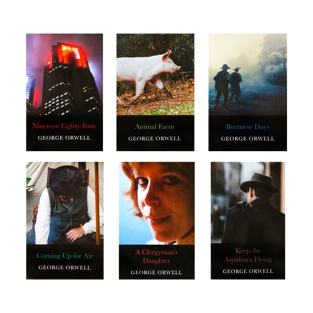 George Orwell 6 Book Box Set Complete Classic Essential Collection – Dystopian Book Set, Political Fiction, Must-Read Literature for Book Lovers