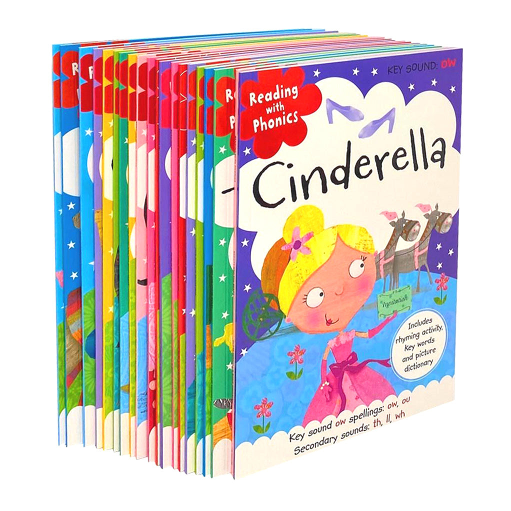 Fairy Tale Phonics Book Set for Kids – 20 Fun & Educational Early Reader Stories | Build Literacy & Reading Skills |Perfect for Bedtime & Learning Fun