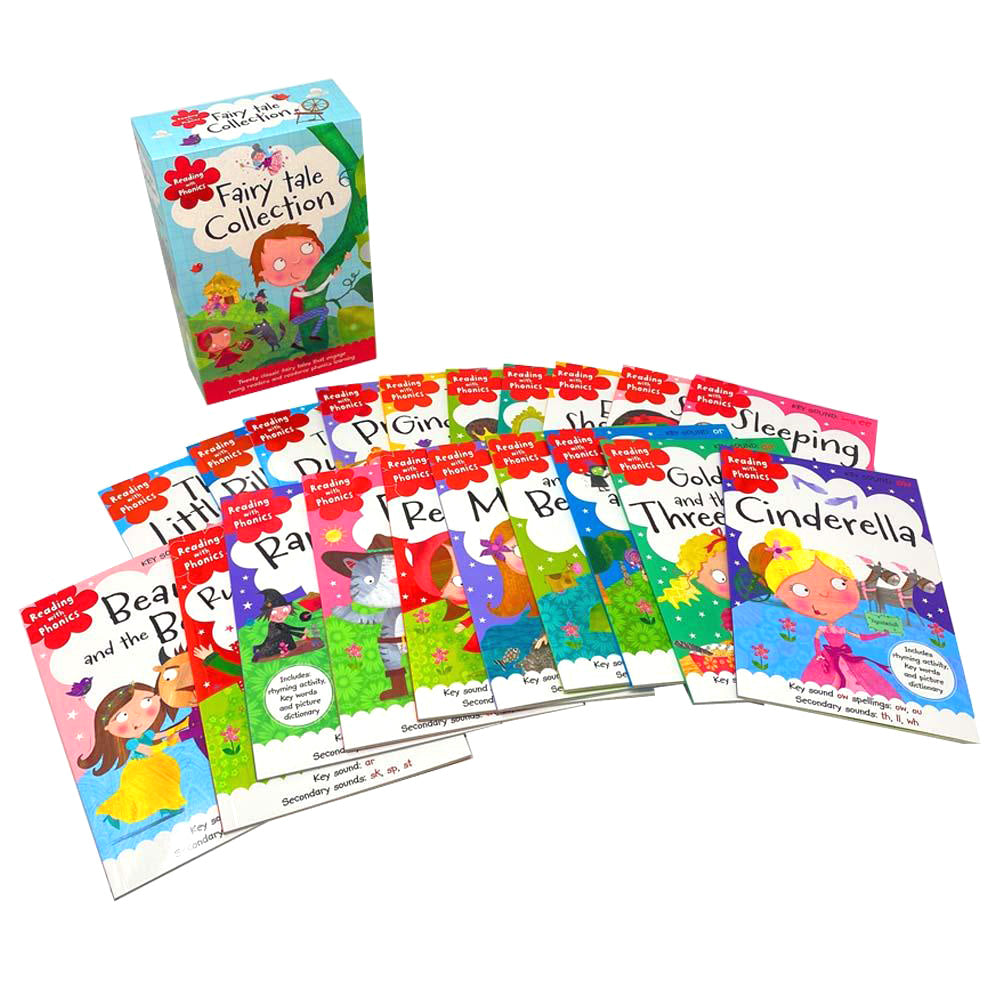 Fairy Tale Phonics Book Set for Kids – 20 Fun & Educational Early Reader Stories | Build Literacy & Reading Skills |Perfect for Bedtime & Learning Fun