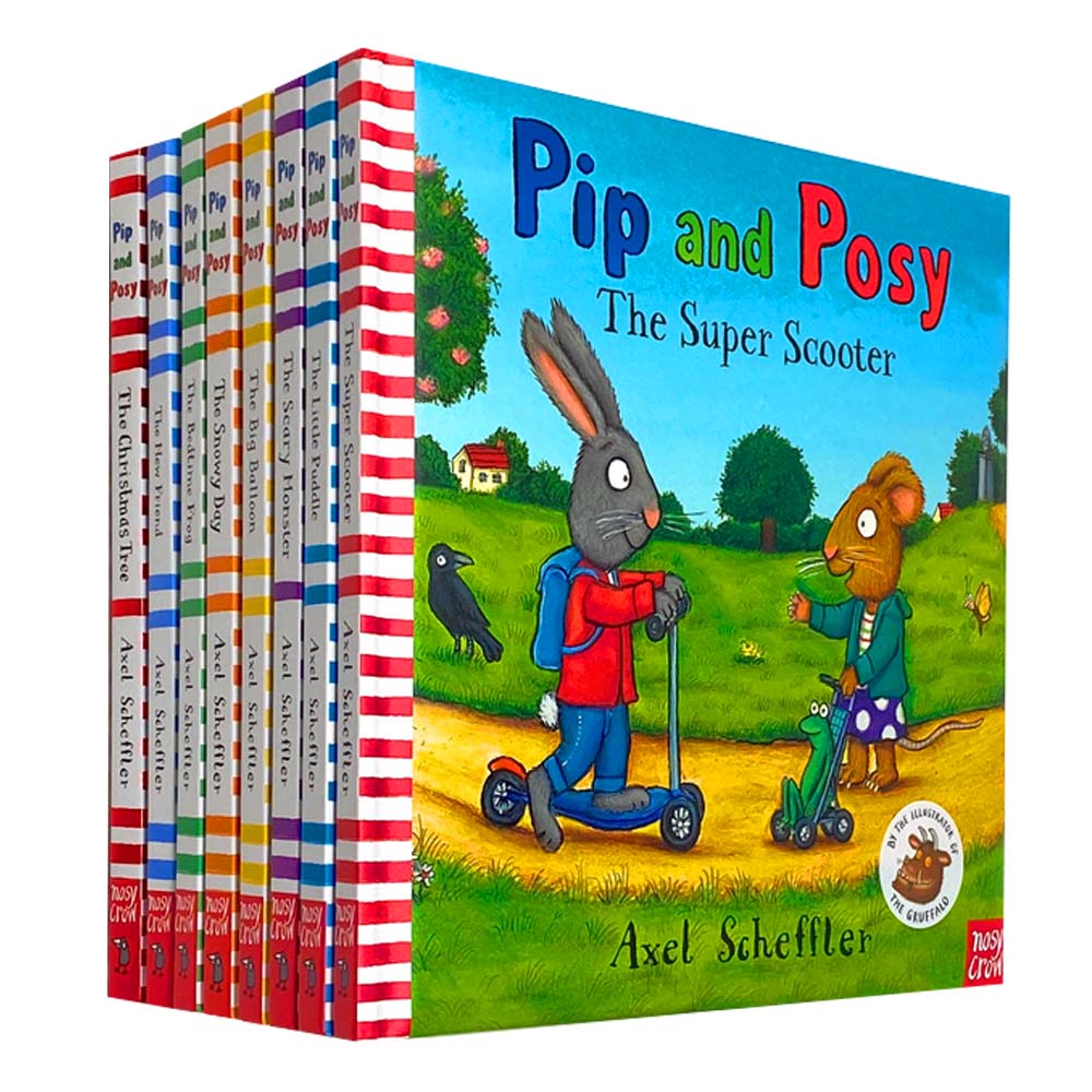 Pip and Posy 8-Book Set Collection by Axel Scheffler (Hardback) | Fun Illustrated Storybooks for 3+ years| Children's Fiction, Adventure, Imagination