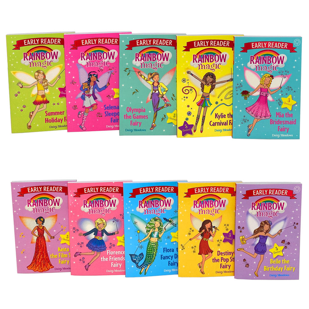 Rainbow Magic Early Reader 10-Book Box Set by Daisy Meadows | Fairy Tales, Colorful Fairies & Fantasy Stories for Kids, Reading Fun & Learning