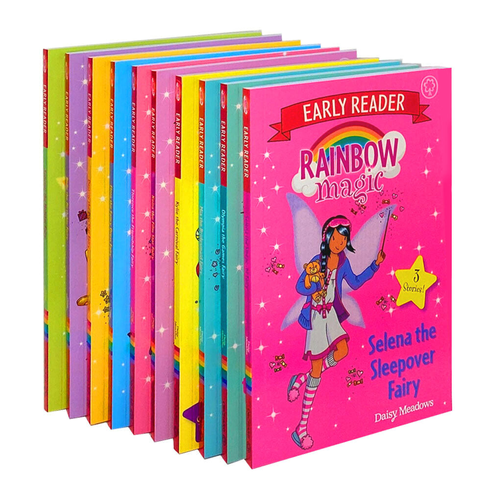 Rainbow Magic Early Reader 10-Book Box Set by Daisy Meadows | Fairy Tales, Colorful Fairies & Fantasy Stories for Kids, Reading Fun & Learning