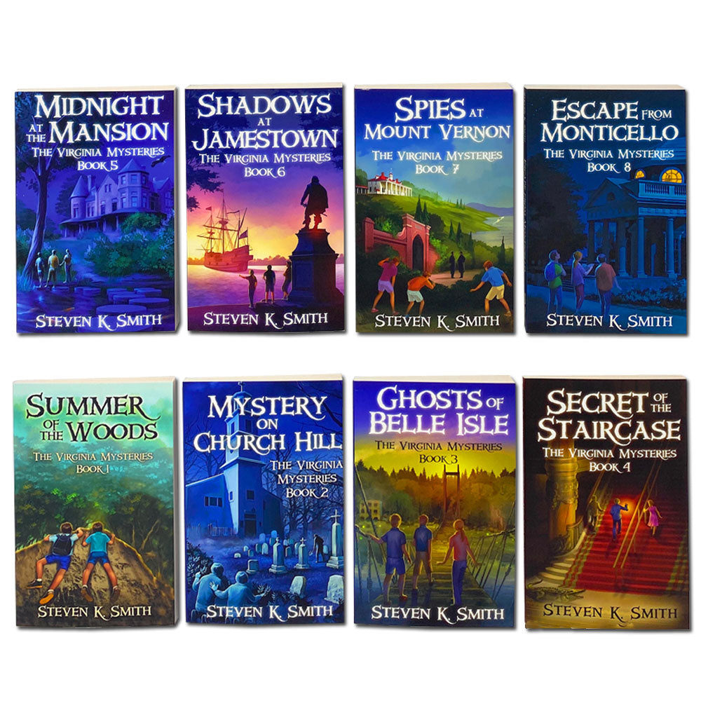 Virginia Mysteries Series 8 Book Set by Steven K. Smith – Kids Adventure, Mystery, Fiction Books for Children, Young Readers, Fun, Educational
