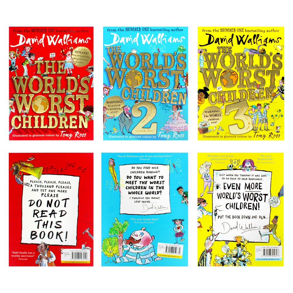 David Walliams World's Worst Children 3 Books Box Set Collection - Hilarious & Wacky Tales for Kids - Must-Have Humorous Book Collection