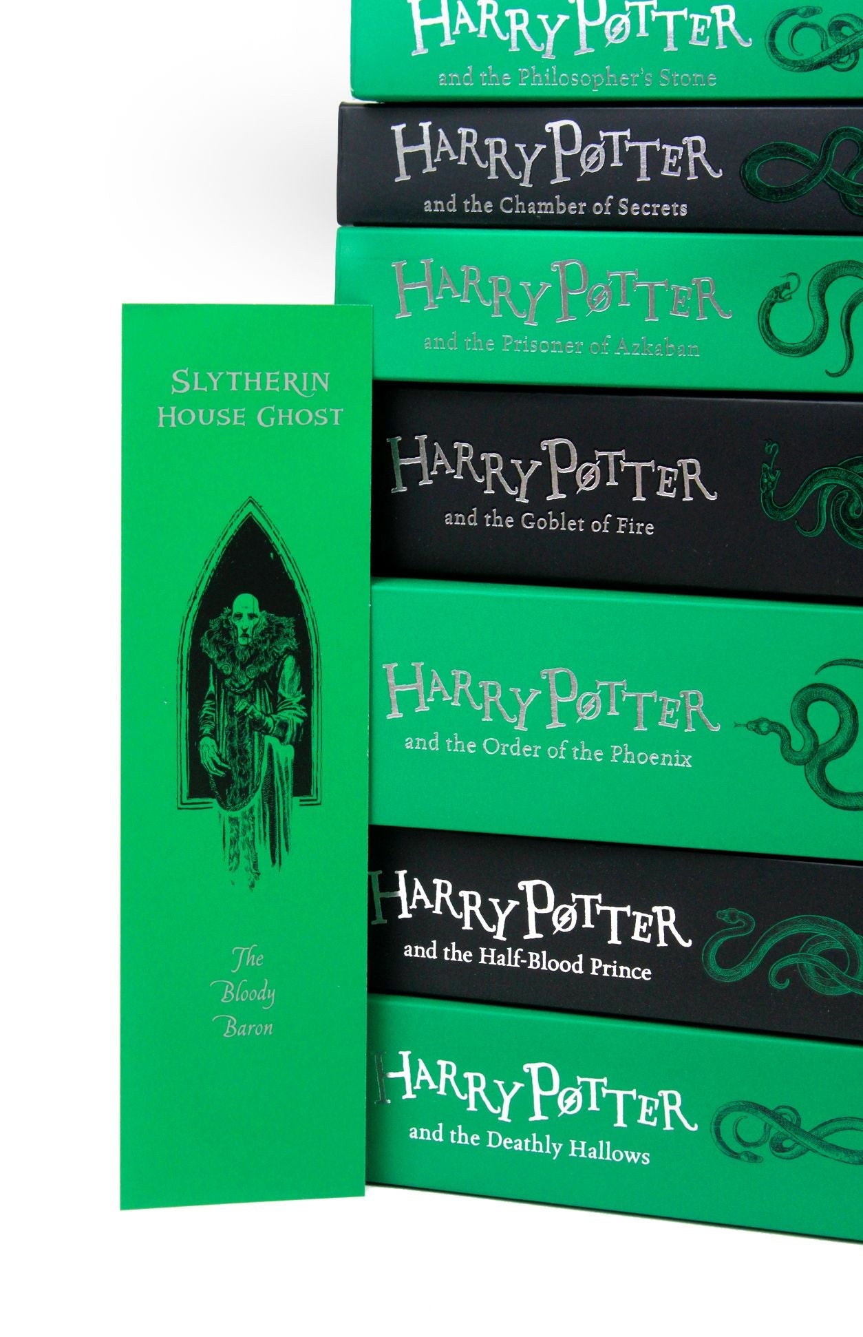 Harry Potter Slytherin House Editions Paperback Set: J.K. Rowling - 7 books Set (No Box)