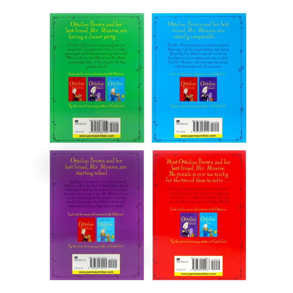 Chris Riddell Ottoline Collection 1-4 Book Set | Fun & Illustrated Adventure Series for Kids | Creative Fantasy Stories for Young Readers!