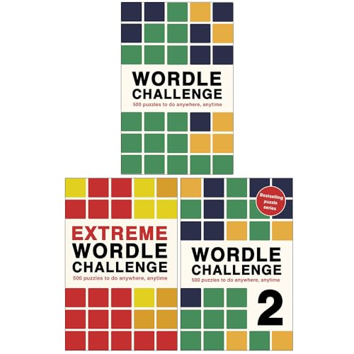 Wordle Puzzle Challenge 3 Books Collection Set by Roland Hall (Wordle Challenge, Extreme Wordle Challenge and Wordle Challenge 2)(1500 Puzzles) | Paperback