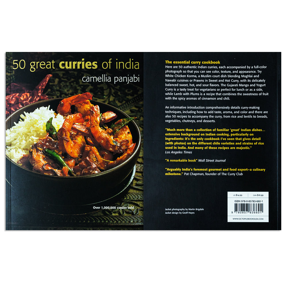 50 Great Curries of India Book by Camellia Panjabi | Authentic Indian Recipes, Spices, Cooking Tips & Global Cuisine for Home Cooks & Food Lovers
