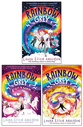 Rainbow Grey Series 3 Book Collection by Laura Ellen Anderson – Fantasy Adventure for Kids 8+ – Eye of the Storm, Battle for the Skies, Chapter Books