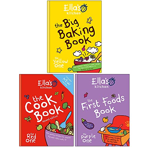 Ella's Kitchen Collection 3 Books Set (The First Foods Book, The Big Baking Book, The Cookbook: The Red One)