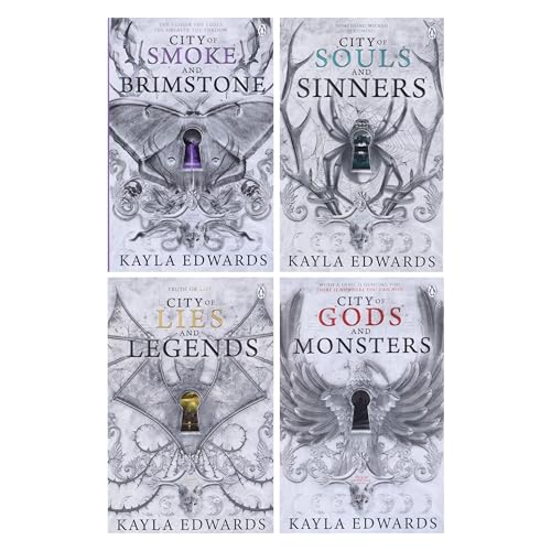 House of Devils Series by Kayla Edwards 4 Books Collection Set (City of Gods and Monsters, City of Souls and Sinners, City of Lies and Legends and City of Smoke and Brimstone)