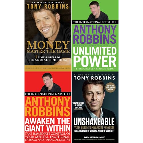 Tony Robbins Success Mastery 4 Books Collection: Money Master the Game, Unlimited Power and More - Four Bestsellers on Wealth, Mindset and Personal Achievement | Paperback