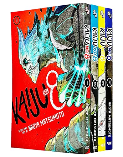 Kaiju No. 8 Vol 1-4: 4 Paperback Book Collection by Naoya Matsumoto | Action-Packed Manga Series, Graphic Novels, Fantasy, Adventure & Japanese Comics