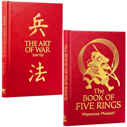 The Art of War Deluxe silkbound edition By Sun Tzu and [Hardcover] The Book of Five Rings By Miyamoto Musashi 2 Books Collection Set
