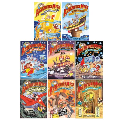 Adventuremice Series 8 Books Collection Set by Philip Reeve and Sarah McIntyre (Mice on the Ice, Mice on the Moon, The Ghostly Galleon, and More)