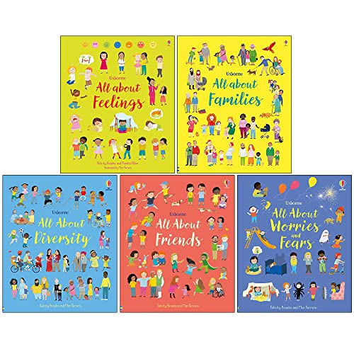Usborne My First Books 5 Set (Hardcover) by Felicity Brooks| Feelings, Families, Diversity, Friends, Worries| Children's Emotions, Learning, Education