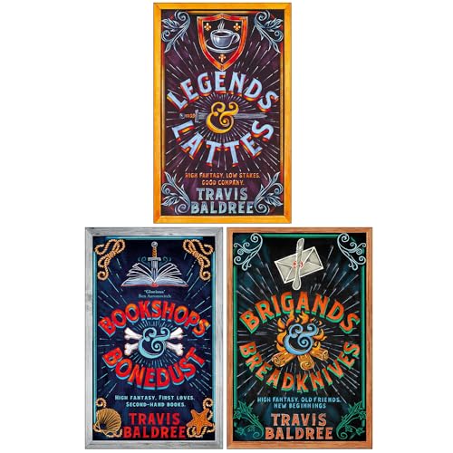 Travis Baldree Legends and Lattes Series 3 Books Collection Set (Legends and Lattes, Bookshops and Bonedust, Brigands and Breadknives)