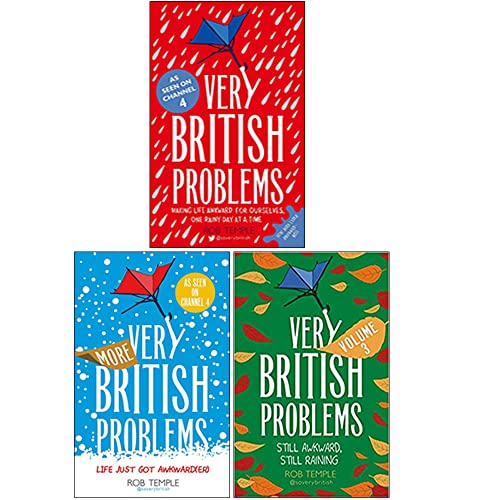 Very British Problems Series 3 Books Collection by Rob Temple – Hilarious British Humor on Awkward Social Norms, Rainy Days & Everyday Life Fun