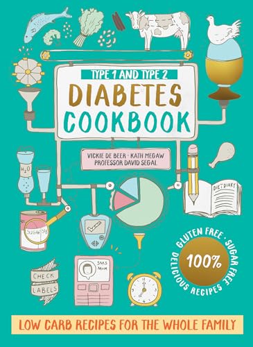 Type 1 and Type 2 Diabetes Cookbook by Vickie De Beer: Low carb and healthy recipes to control blood sugar levels for all the family | Paperback