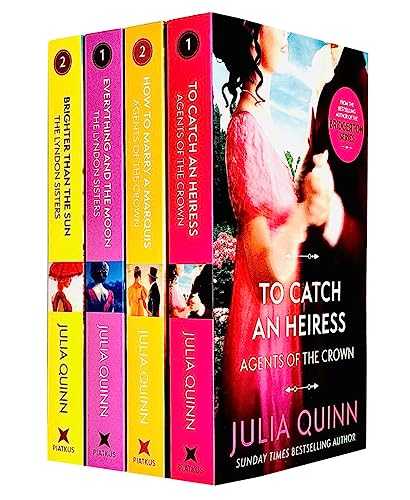 Julia Quinn Agents of the Crown & Lyndon Sisters 4-Book Collection Set| Historical Romance Fiction| To Catch An Heiress, How To Marry A Marquis & More