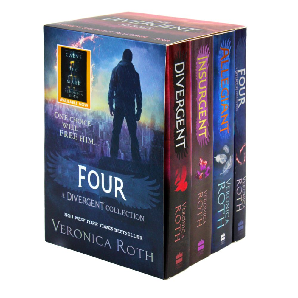 Divergent Series 4-Book Box Set by Veronica Roth |Includes Divergent, Insurgent, Allegiant & Four |YA Dystopian Fiction, Action, Adventure.
