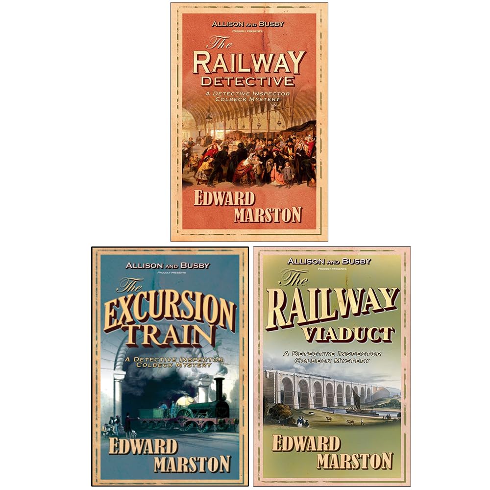 The Railway Detective Series 1-3 Books Collection Set By Edward Marston (The Railway Detective, The Excursion Train and The Railway Viaduct) | Paperback