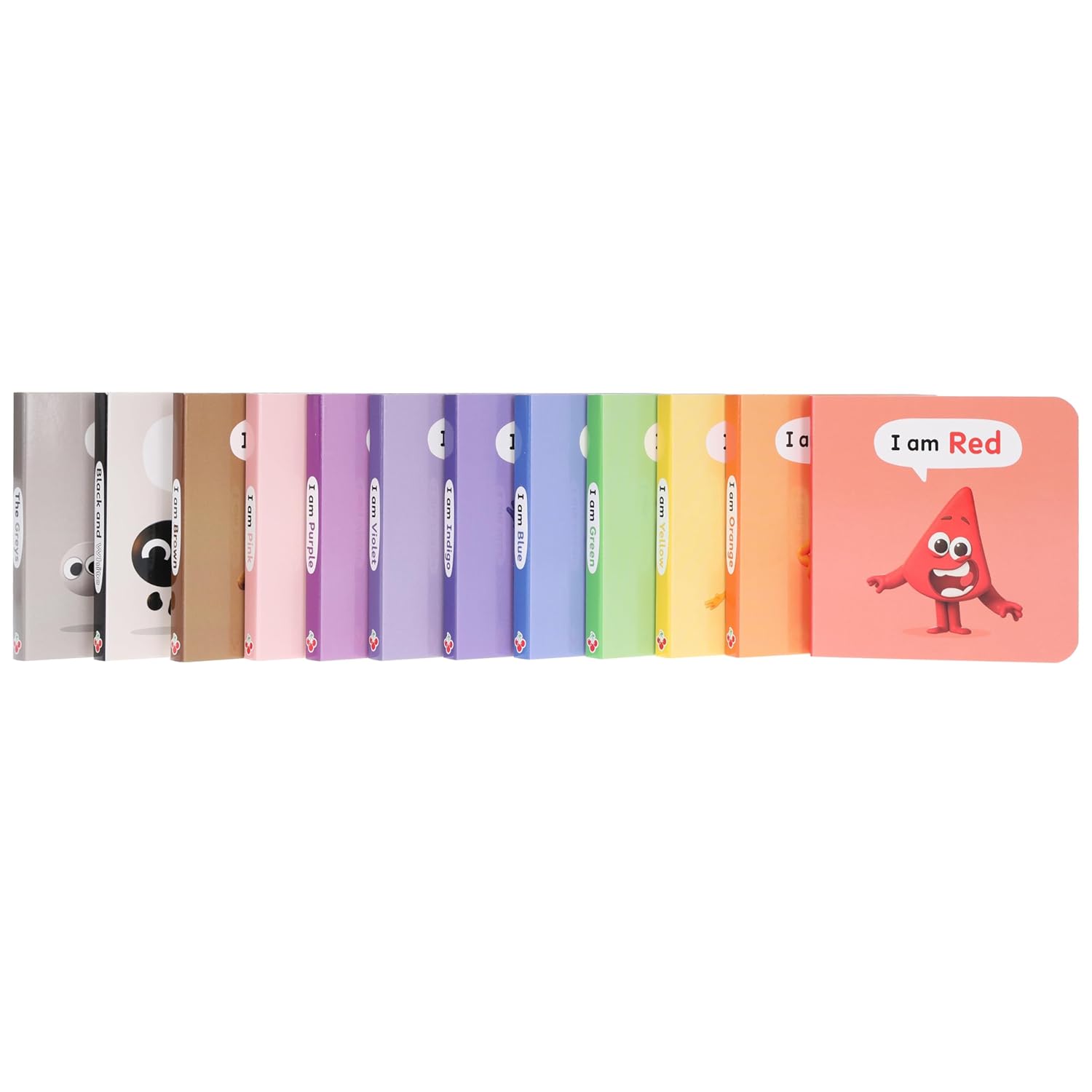 A Case of Colourblocks 12 Mini Books Collection Boxset (I am Red, I am Blue, I am Yellow, I am Green, I am Orange, I am Purple, I am Pink, I am Brown, Black and White, I am Indigo, I am Violet and Grey)
