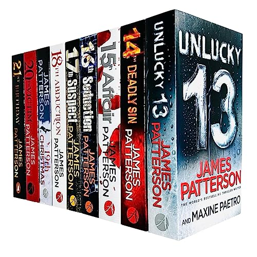 Women's Murder Club Series 13-21 Collection 9 Books Set by James Patterson (Unlucky, Deadly Sin, Affair, Seduction, Suspect, Abduction, Christmas, Victim and Birthday)