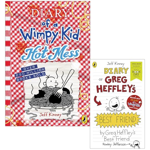 Diary of a Wimpy Kid Series 2 Books Collection Set By Jeff Kinney (Hot Mess and Diary of Greg Heffley's Best Friend World Book Day)