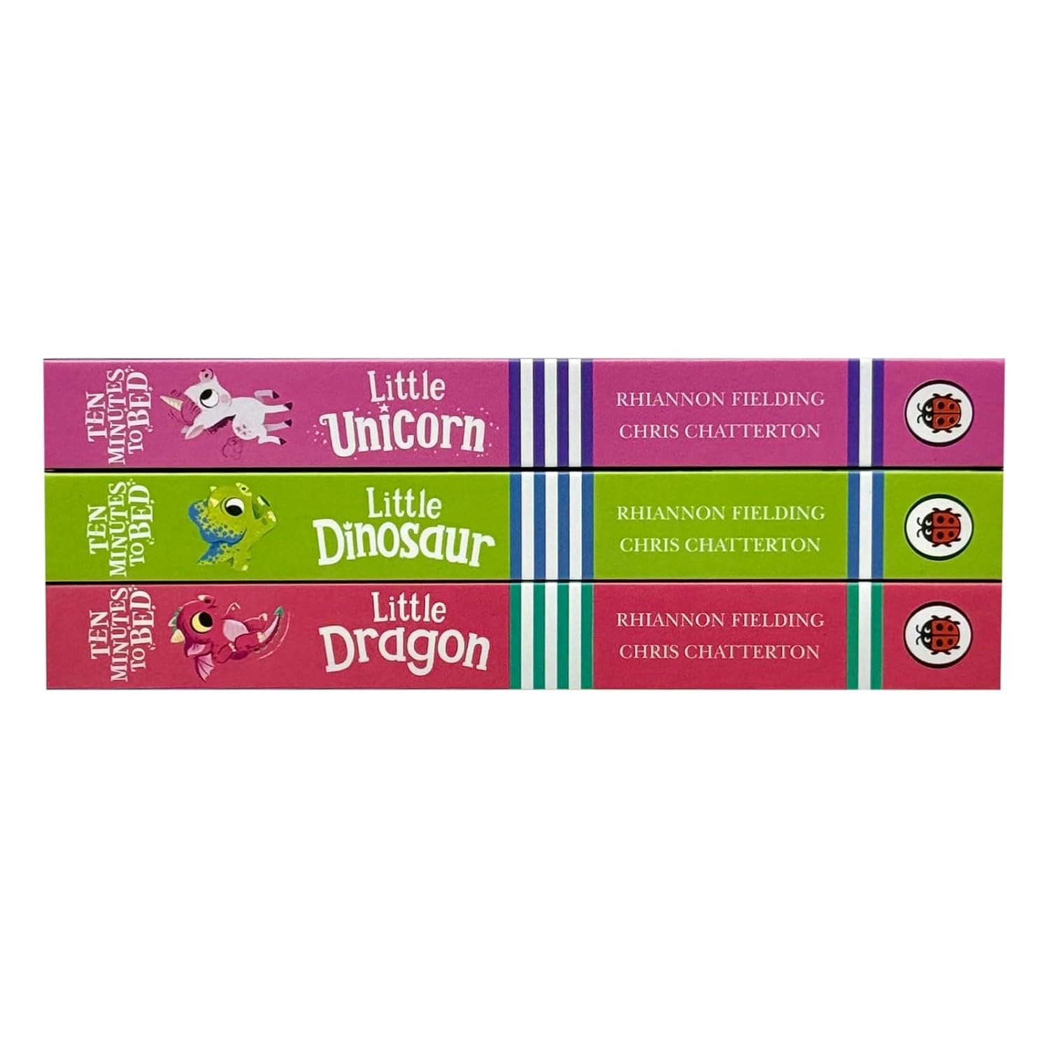 Ten Minutes to Bed Series 3 Books Collection Set by Rhiannon Fielding (Little Dinosaur, Little Unicorn, Little dragon) | Boardbook