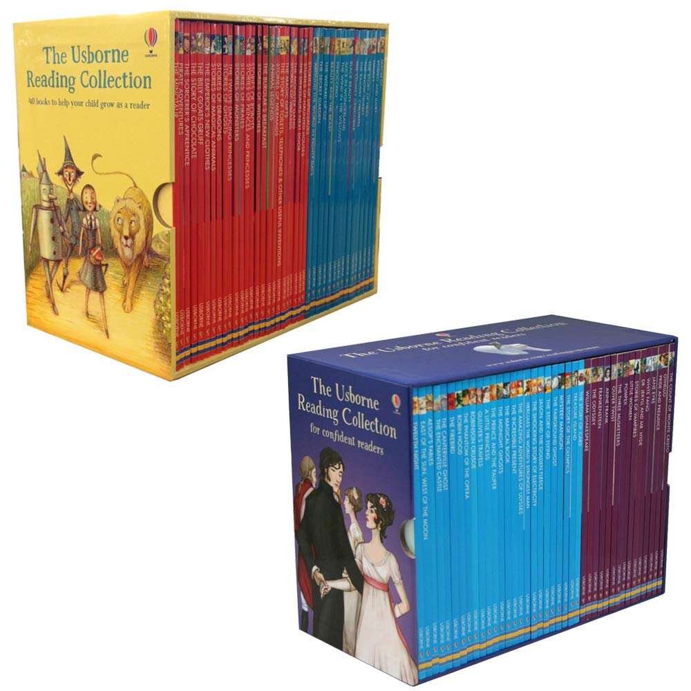 Usborne Young Reading Collection for Confident Readers 80 Books Box Set - Read At Home