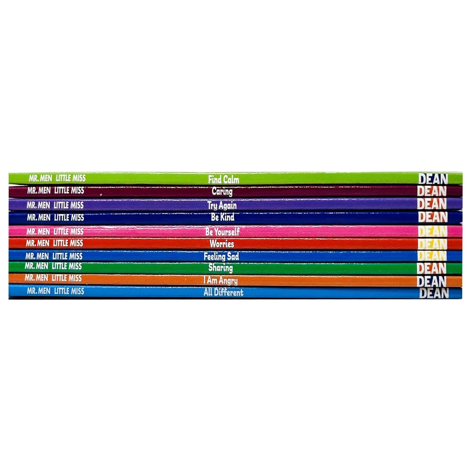 Mr Men and Little Miss Discover You 10 Books Collection Set By Roger Hargreaves (All Different, I Am Angry, Sharing, Feeling Sad, Worries, Find Calm, Caring, Try Again, Be Yourself and Be Kind)