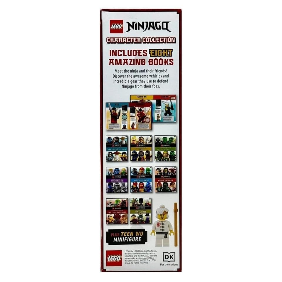 LEGO Ninjago Character Collection 8 Books Collection Set: Includes Teen Wu Minifigure