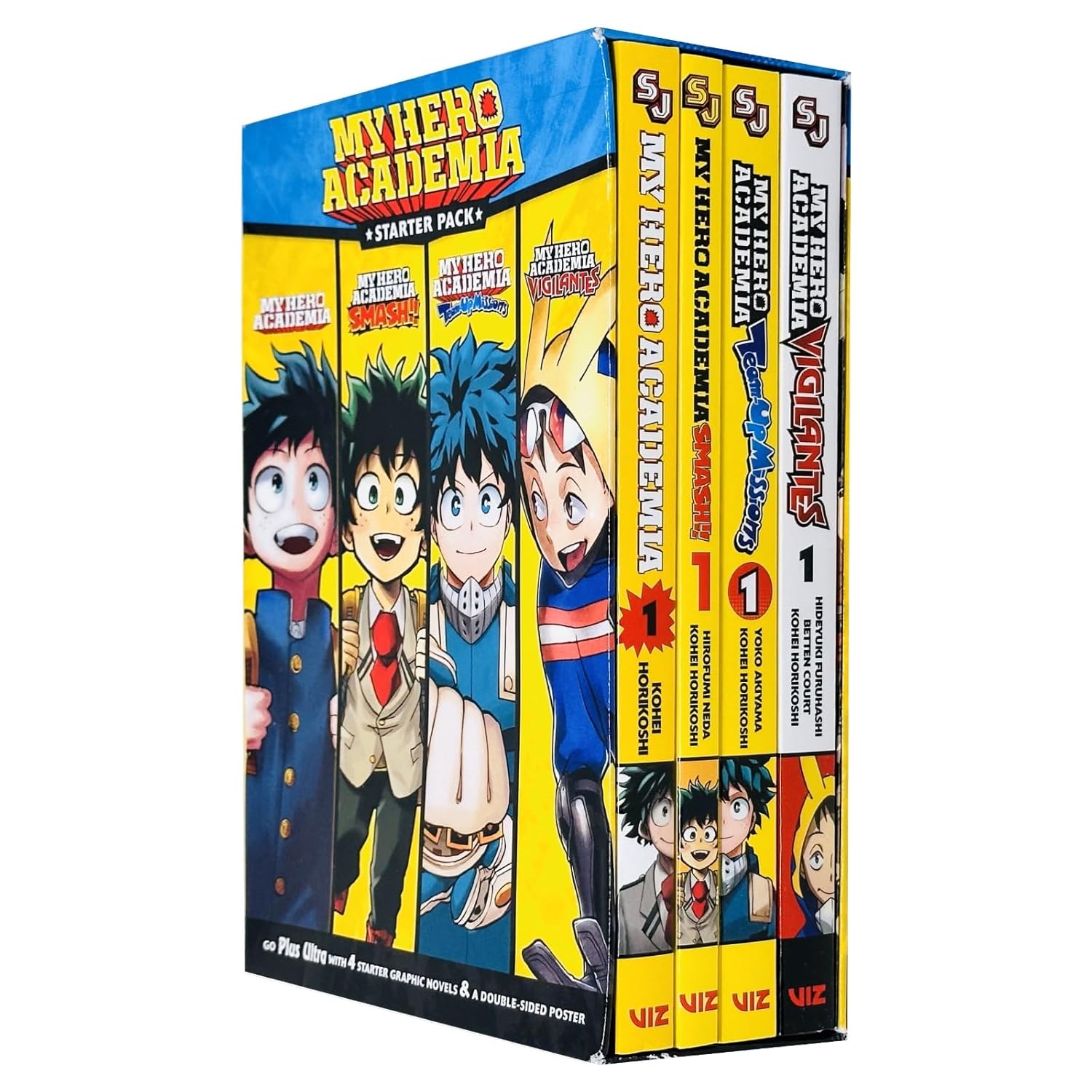 My Hero Academia Series Volume 1 Starter Pack of Smash, Team up Missions & Vigilantes Collection Books Box Set