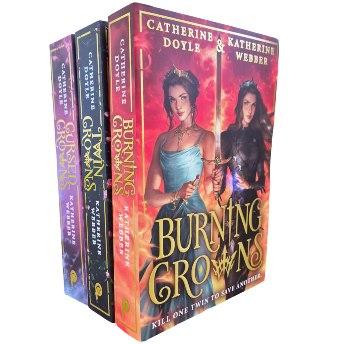 Twin Crowns Series Collection 3 Book Set By Katherine Webber and Catherine Doyle (Twin Crowns, Cursed Crowns & Burning Crowns)