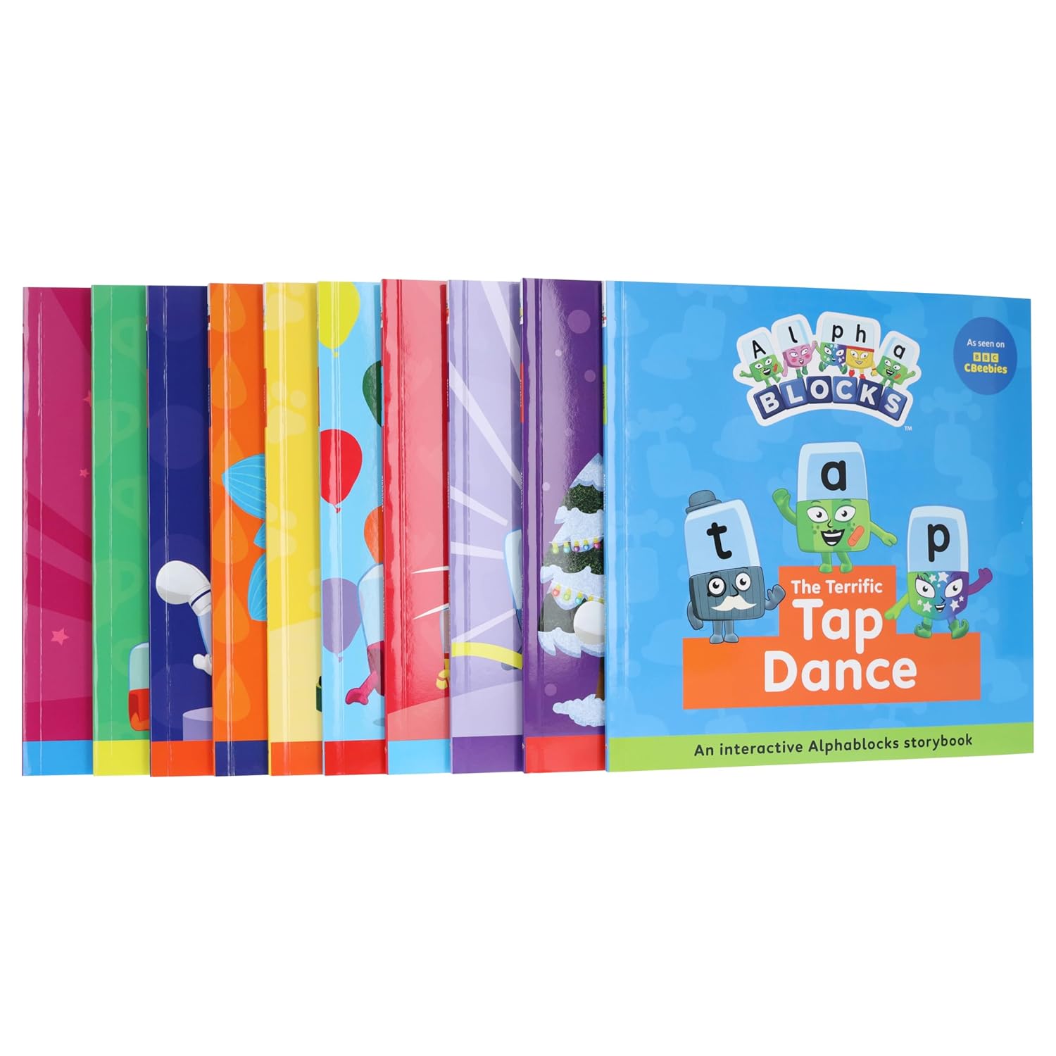 Alphablocks Read Together Interactive Children's 10 Picture Books Collection Set (Wonderful Wishes, The Curious Cat, Catch That Hat, The Magic ... Stuck and 4 More) for Early Readers