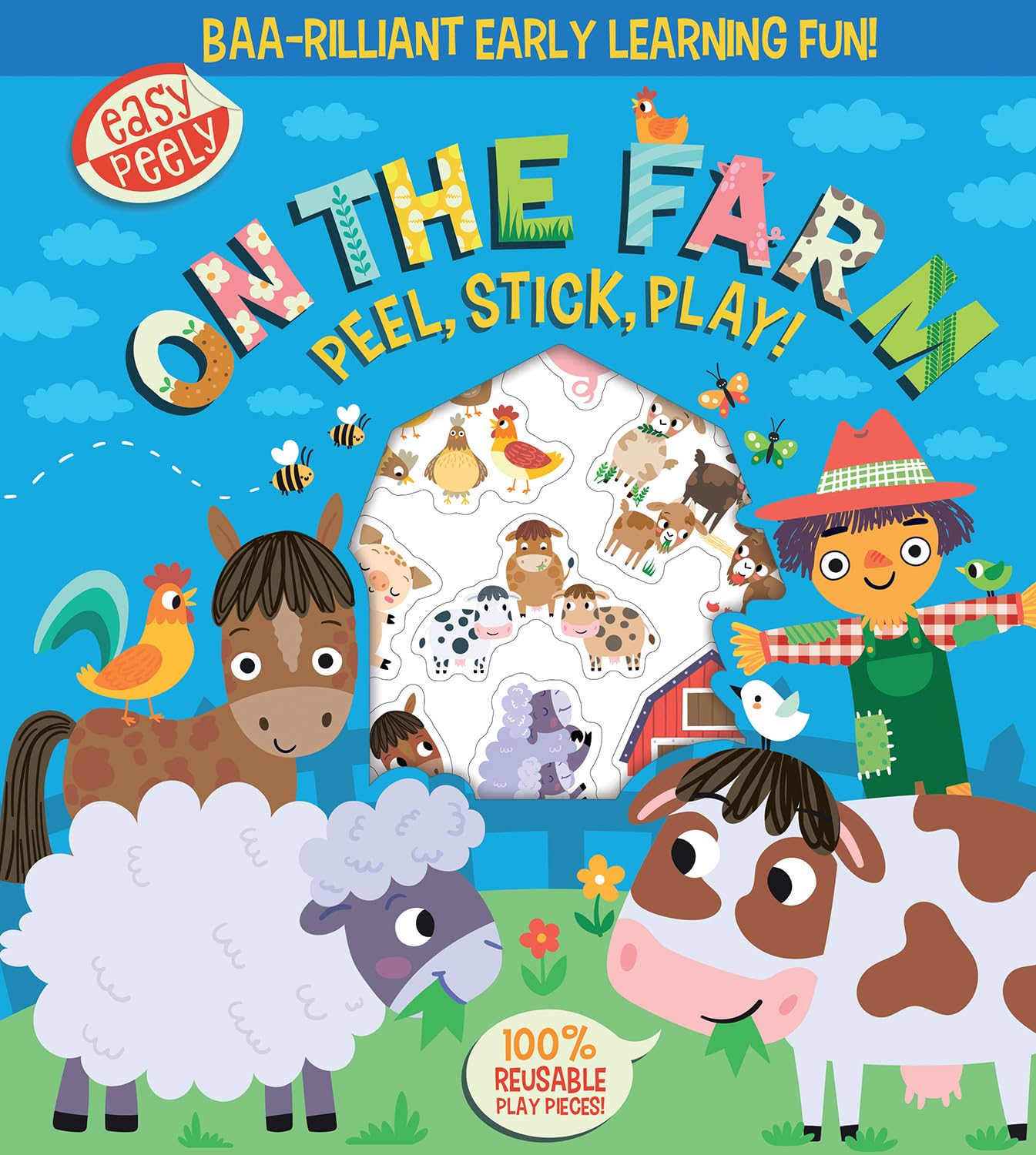 Easy Peely On the Farm – Peel, Stick, Play! Creative Sticker Activity Book for Little Farmers