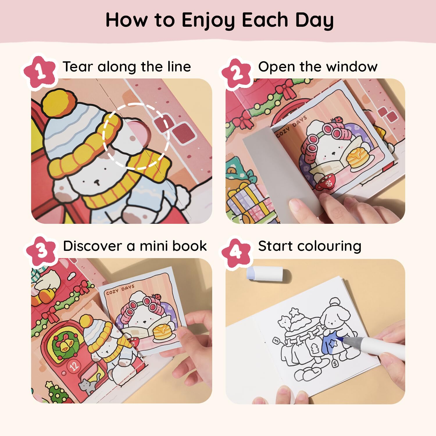 Coco Wyo: Cozy Countdown - A Christmas Advent Colouring Book Bundle