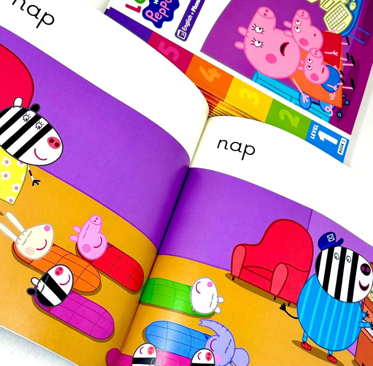 Learn with Peppa Phonics Level 1: 10 Books Collection Set By Peppa Pig (Tip Tip and Sit Sip, Sad and Tip a Pan, Got It! and Pips in a Pack, Get Up! and In the Bin, Fog! Fog! and In the Den & More)