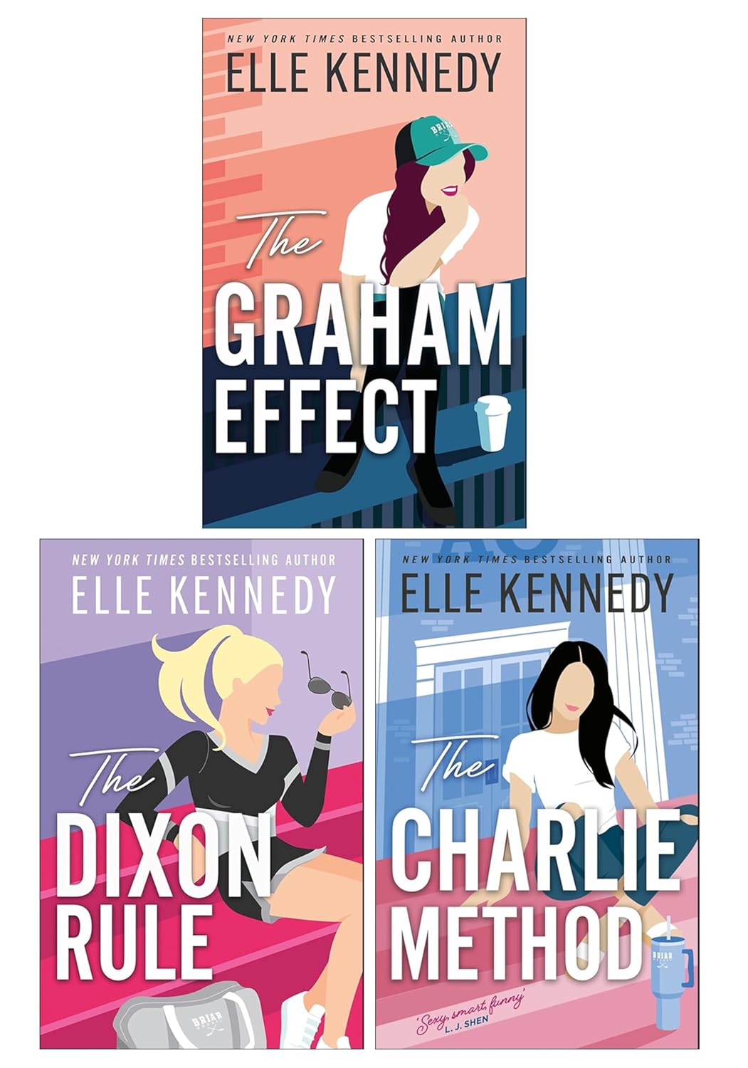 Campus Diaries Series by Elle Kennedy 3 Books Collection Set- The Graham Effect, The Dixon Rule and The Charlie Method (Deluxe Edition) Paperback