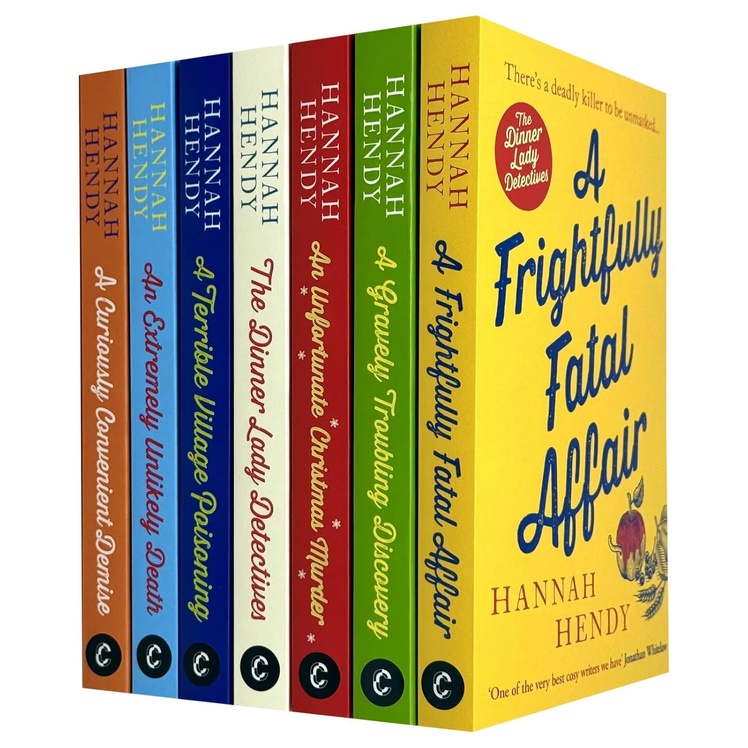 The Dinner Lady Detectives Series 7 Books Collection Set By Hannah Hendy (The Dinner Lady Detectives,An Unfortunate Christmas Murder,A Terrible Village Poisoning,Curiously Convenient Demise & More)