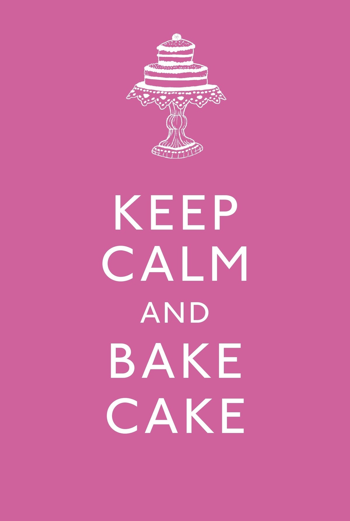Keep Calm and Bake Cake – Baking Recipes & Delicious Desserts Hardback Book