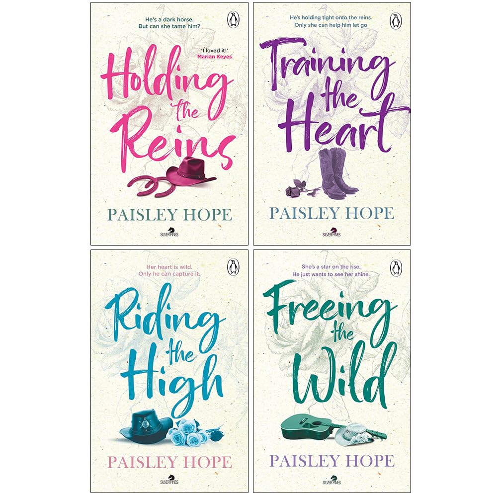 Silver Pines Ranch Series 1-4 Books Collection Set By Paisley Hope | Paperback (Holding the Reins, Training the Heart, Riding the High and Freeing the Wild)