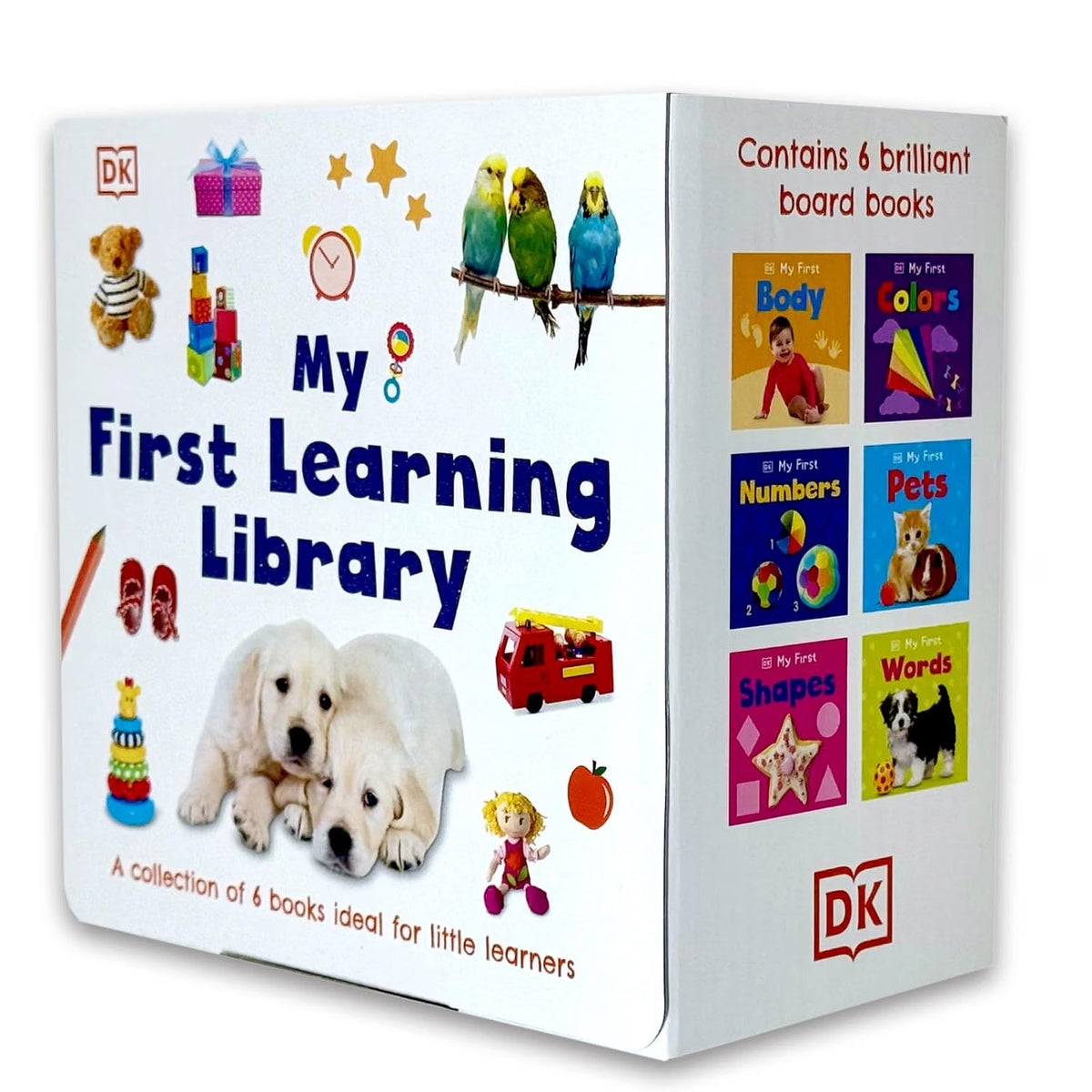 DK My First Learning Library 6 Book Box Set – My First Body, Colors, Numbers, Pets, Shapes & Words | Board Books for Toddlers