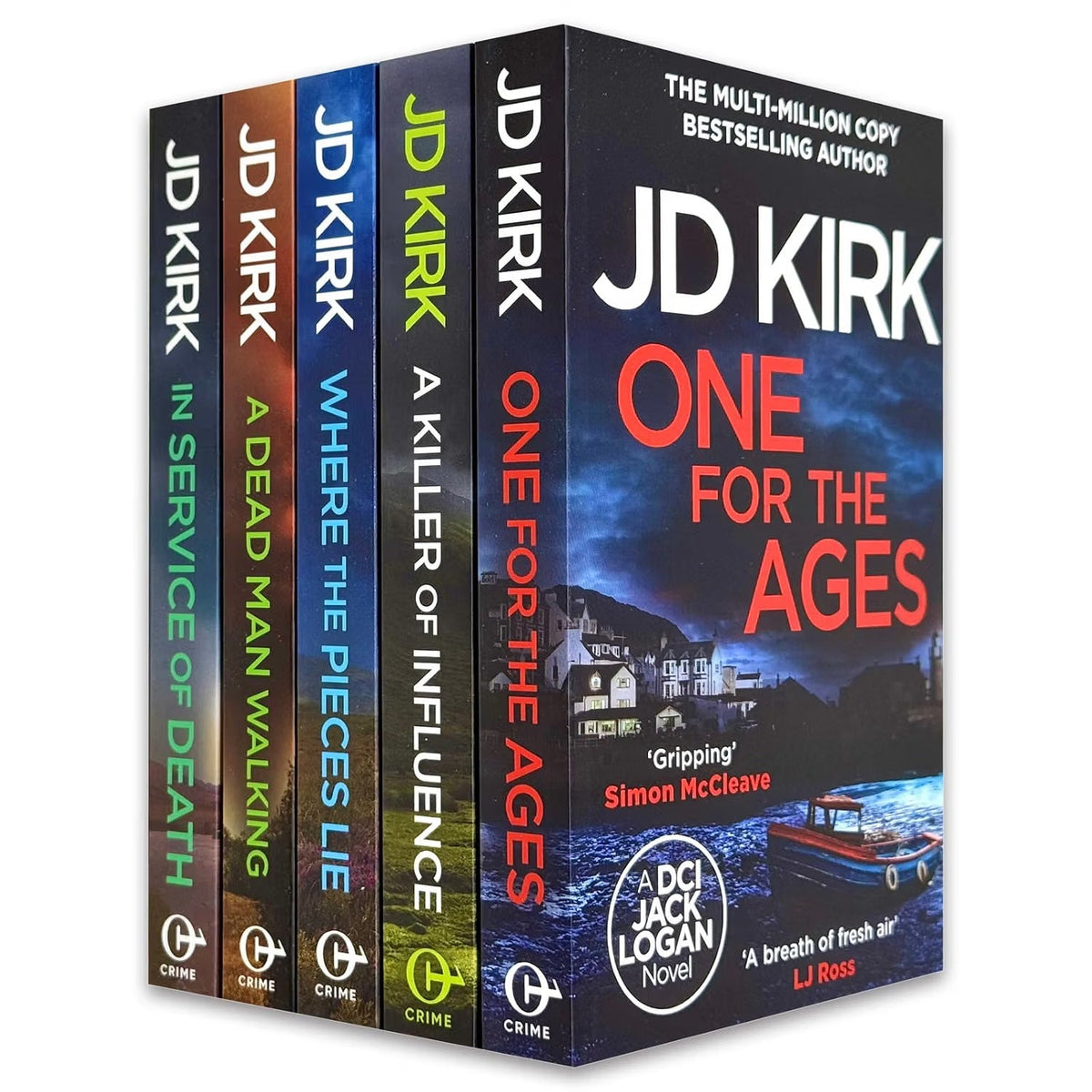 DCI Logan Crime Thrillers Series 16-20 Collection 5 Books Set by JD Kirk (One For the Ages, In Service of Death, A Dead Man Walking and MORE!)