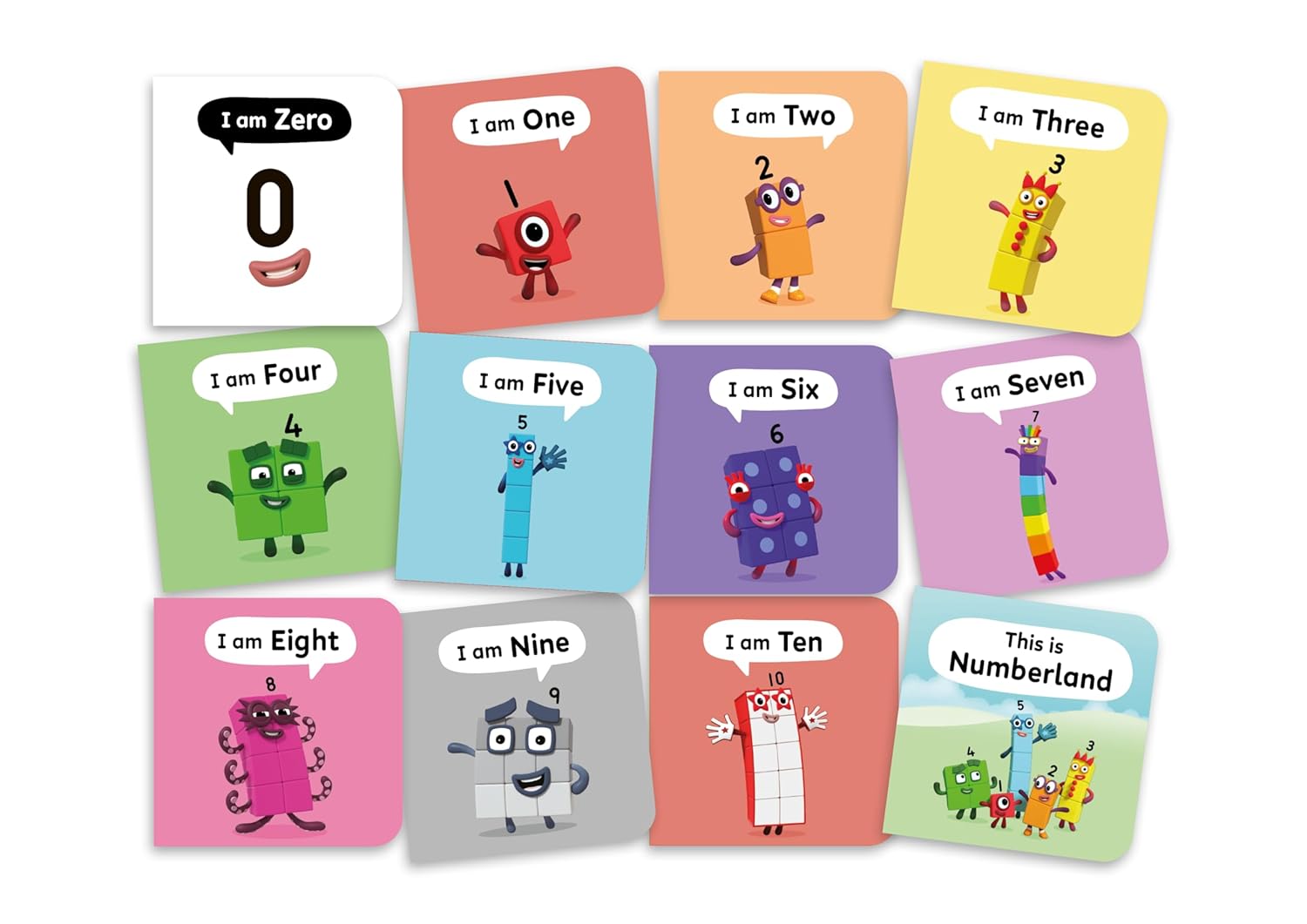 Numberblocks 12 Mini Board Books Collection Carry Case – Early Learning Counting Books for Preschool & Travel