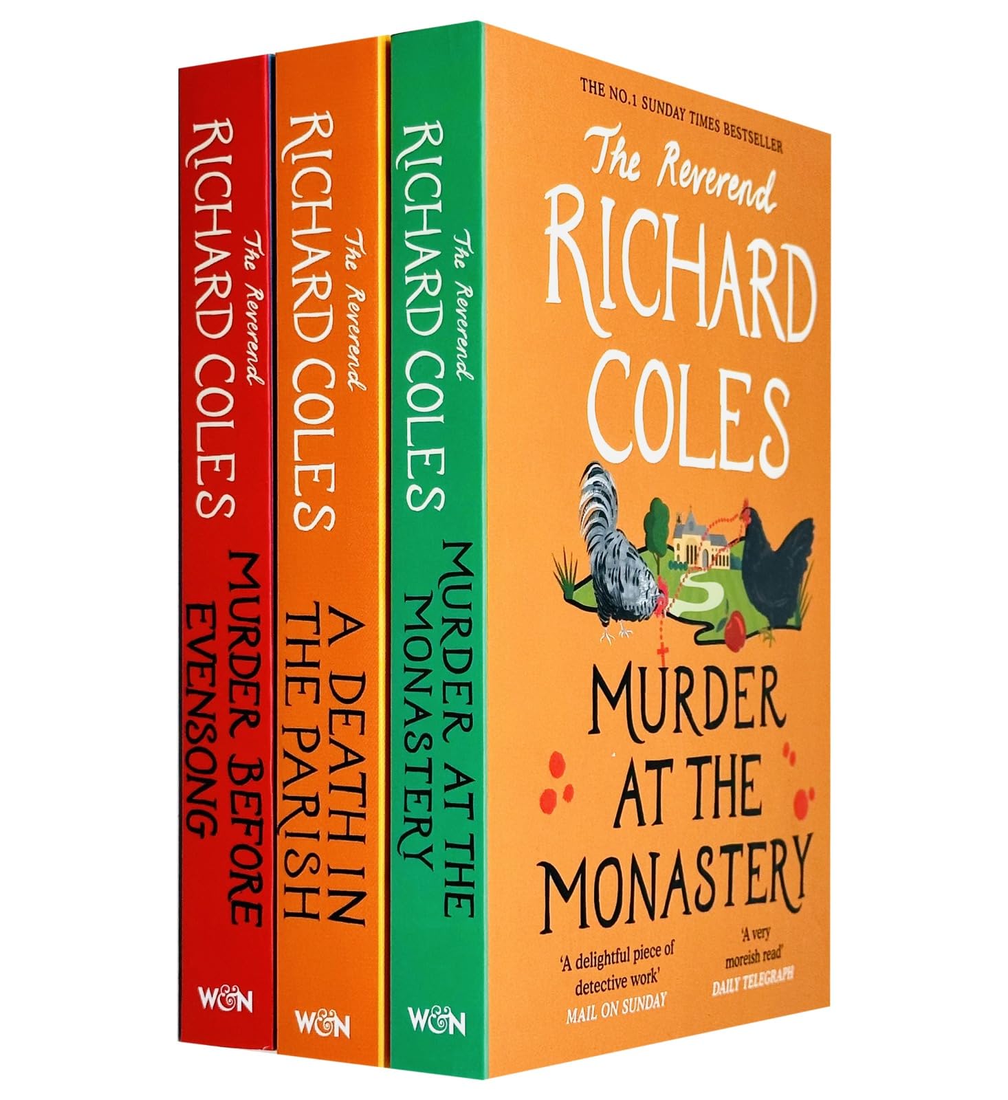 Canon Clement Mysteries Collection 3 Books Set By Reverend Richard Coles (Murder at the Monastery, A Death in the Parish and Murder Before Evensong)
