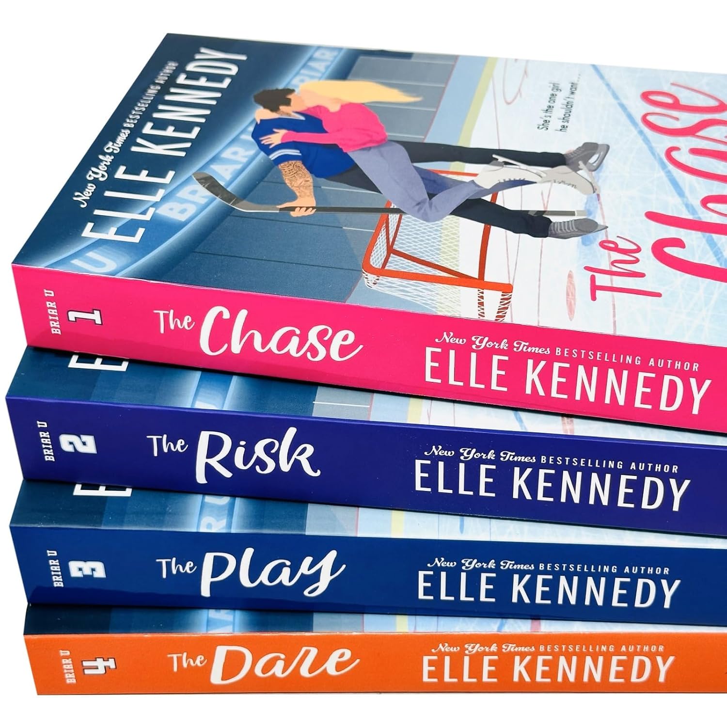 Briar U Series Books 1-4 Collection Set by Elle Kennedy (The Chase, The Risk, The Play and The Dare)